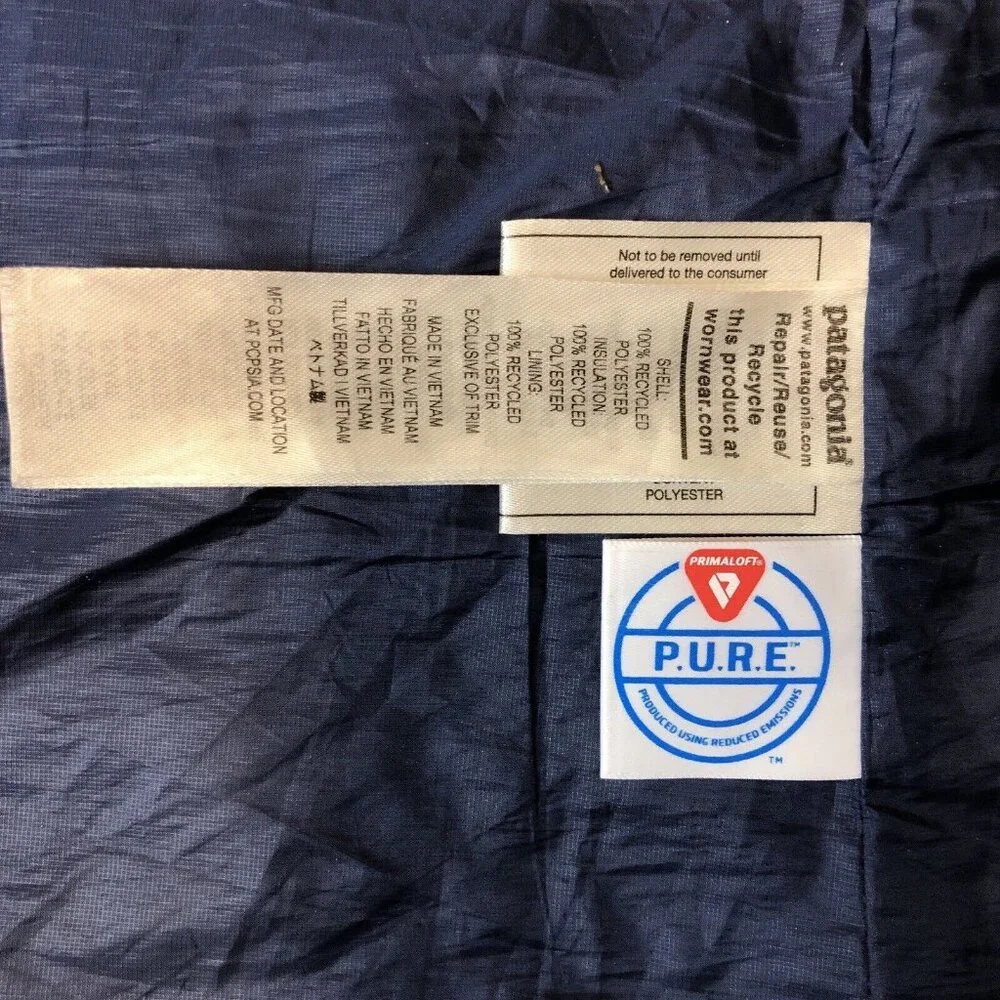 Patagonia Mens Nano Puff Zip Promo Vest Big Sur Blue Size Small Outdoor Travel - Picture 6 of 11